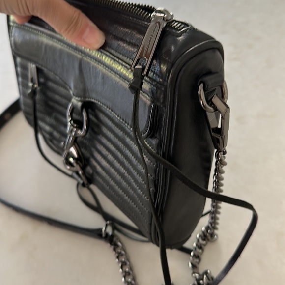 Rebecca Minkoff Quilted Mini MAC Crossbody Bag Black - Picture 12 of 13